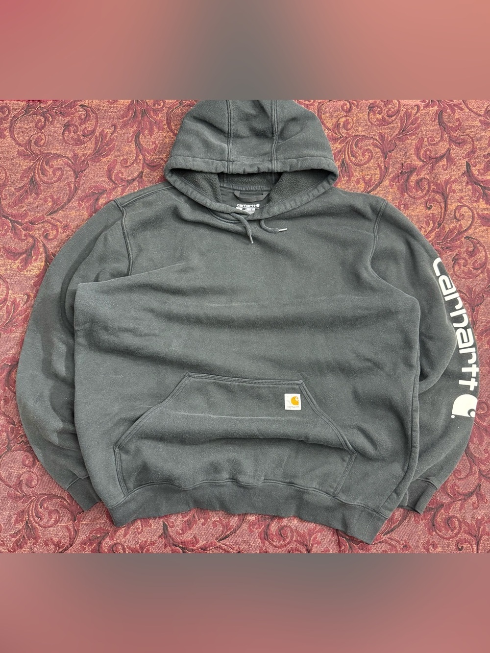 Carhartt Loose Fit Logo Sleeve Hoodie Black